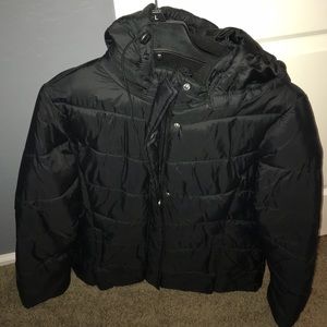 Black puffer winter coat